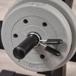 Banco de Pesos Multifuncional Banco de Musculação com Encosto Ajustável Suporte de Barras para Fitness Treinamento Completo 175x139x127cm Preto