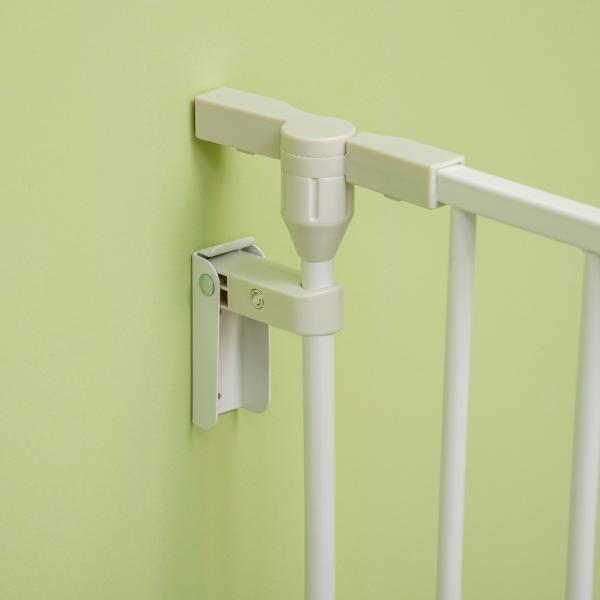Barreira de Segurança para Animais de Estimação Barreira Dobrável de 5 Painéis com Fechadura Inteligente 300x74,5 cm Branco