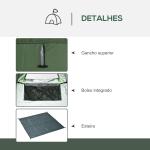 Tenda de Duche Tenda de Privacidade Portátil com 1 Gancho Bolso Bolsa de Transporte e UV20+ 126x124x189 cm Verde