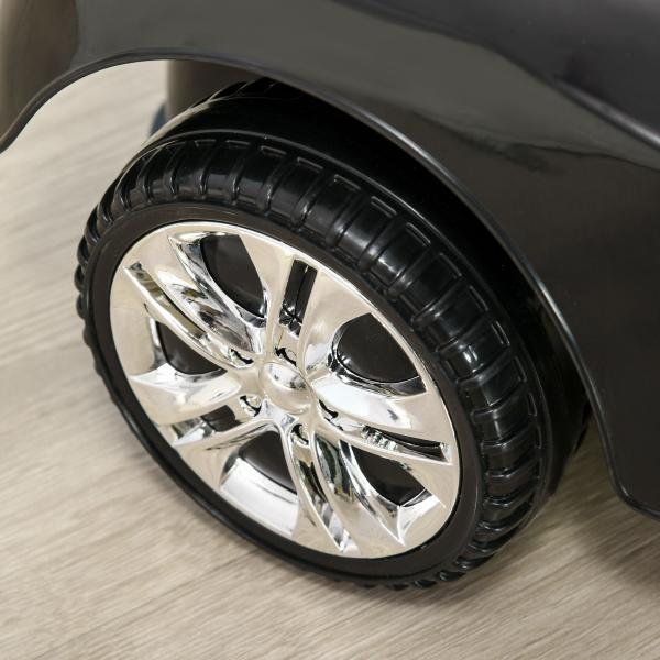 Carro Andador para Crianças com Faróis Música Buzina Volante Compartimento de Armazenamento 63,5x28x36 cm Preto