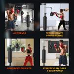 Punching Ball de Boxe com Altura Ajustável com 2 Bolas de Velocidade Barra Giratória 360° e Base Preenchida 88x50x160 - 230cm Preto