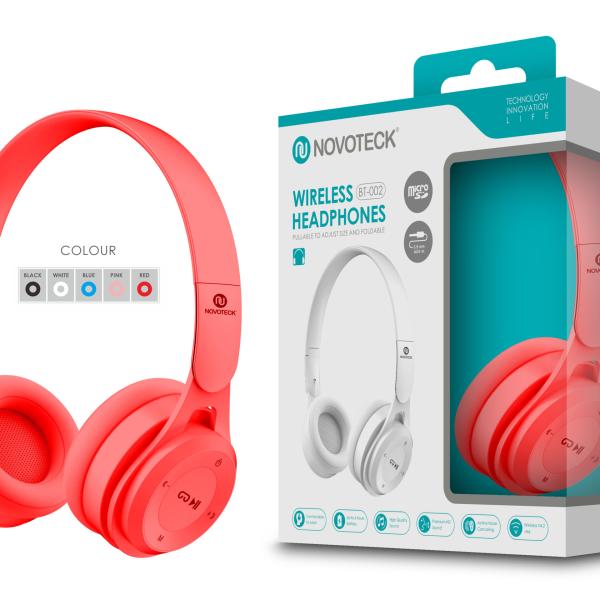 Auscultador Bluetooth Vermelho BT - 002
