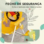 Conjunto Infantil de Mesa e Cadeiras de Exterior Conjunto de 2 Cadeiras Dobráveis e Mesa para Crianças Amarelo e Castanho