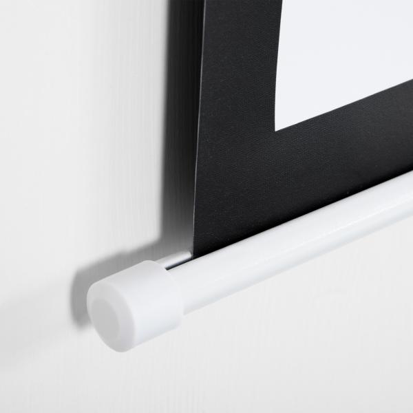 Tela de Projeção Manual 80 polegadas Formato 16:9 com Altura Ajustável para Interior e Exterior 187x8x150 cm Branco