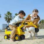 Escavadora com Licença Caterpillar Escavadora para Crianças com Pá Dianteira e Buzina 85x27,5x47,5 cm Amarelo