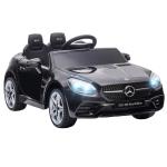Carro Elétrico Mercedes SLC 300 12V com Controlo Remoto Faróis LED Música TF USB e Abertura da Porta 3 - 5km/h 107x62,5x44 cm Preto