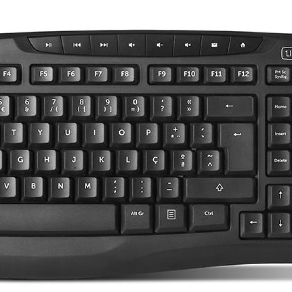 Teclado Flow USB Layout PT (Preto) - 1LIFE