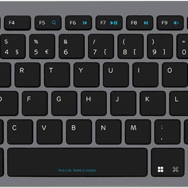 Teclado Slim Multi - Device Bluetooth PT (Preto) - 1LIFE