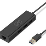 Hub 3x USB 3.0 / 1x RJ45 (Preto) - 1LIFE