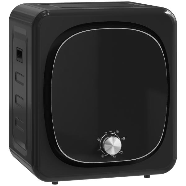 Máquina de Secar Roupa de Exaustão 4 kg 800W Anti - Vincos Esterilização 5 Programas Carga Frontal 48x40x56 cm Preto