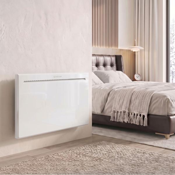 Aquecedor de Painel Inteligente 1500 W de Parede ou Independente com Temporizador Semanal, Branco