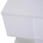Mesa Auxiliar Mesa de Cabeceira de 2 Níveis com Prateleira de Armazenamento para Sala Quarto Estante 40x40x43 cm Branco