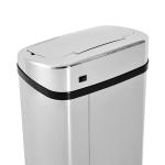 Balde de Lixo Inteligente 50L com Sensor Infravermelho Botão Tátil Balde de Lixo com Abertura Automática 33x25x84 cm Prata