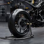 Cavalete para Mota Suporte Traseiro Universal de Aço com Suportes em U e L para Roda 10" 17" 18" Carga 200 kg Preto