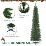 Árvore de Natal Artificial 210cm Ignífugo com 499 Pontas de Ramo PVC Decoração de Natal para Interiores Verde