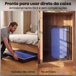 Mesa de Ping Pong Dobrável Mesa de Ping Pong Profissional com Rede e Estrutura de Aço para Interior e Exterior 182x91x76 cm Azul