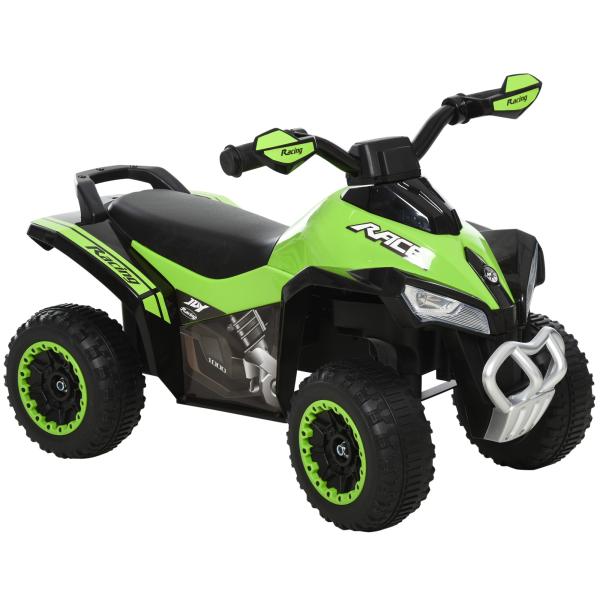 Quadriciclo Infantil para Crianças acima de 18 Meses com Função de Luzes e Música Desenho Inovador Suporta até 20kg 67,5x38x44cm Verde