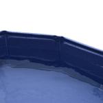 Piscina Dobrável para Cães Ø80x20 cm Banheira Portátil para Animais de Estimação Antiderrapante PVC Multiusos Cor Azul