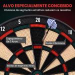 Alvo Eletrónico com 6 Dardos e 30 Pontas, Ecrã LCD, 26 Jogos e 185 Variações, para 8 Jogadores