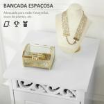 Armário Auxiliar Casa de Banho com 3 Gavetas Móvel de Armazenamento para Casa de Banho Dormitório 29,8x29,8x68,5 cm Branco