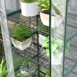Estufa de Jardim Vertical 69x49x193 cm com 5 Prateleiras Estufa para Plantas e Cultivos com Cobertura Transparente de PE Verde