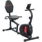 Bicicleta Estática Silenciosa de 8 Níveis de Resistência Magnética com Assento Ajustável Ecrã LCD 103 - 139x61x100,5 cm Preto