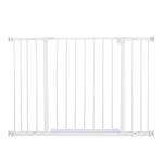 Barreira de Segurança para Animais de Estimação Extensível para Escadas e Portas Barreira de Segurança para Cães 76 - 107x76 cm Branco
