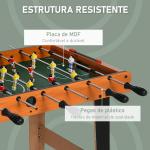 Mesa de matraquilhos com 22 jogadores incluídos 84,5x40x61,2 cm Cor Madeira e Preto