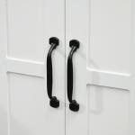 Móvel para Lavatório Pousar Armário para Casa de Banho com 2 Portas e Prateleira Interior Ajustável 60x30x60 cm Branco