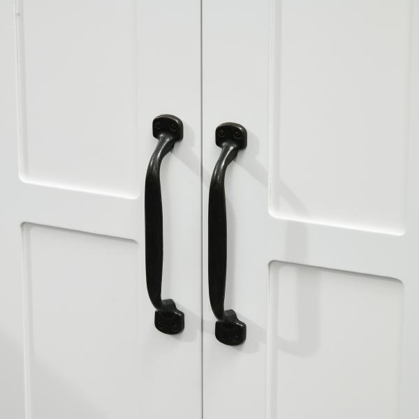 Móvel para Lavatório Pousar Armário para Casa de Banho com 2 Portas e Prateleira Interior Ajustável 60x30x60 cm Branco