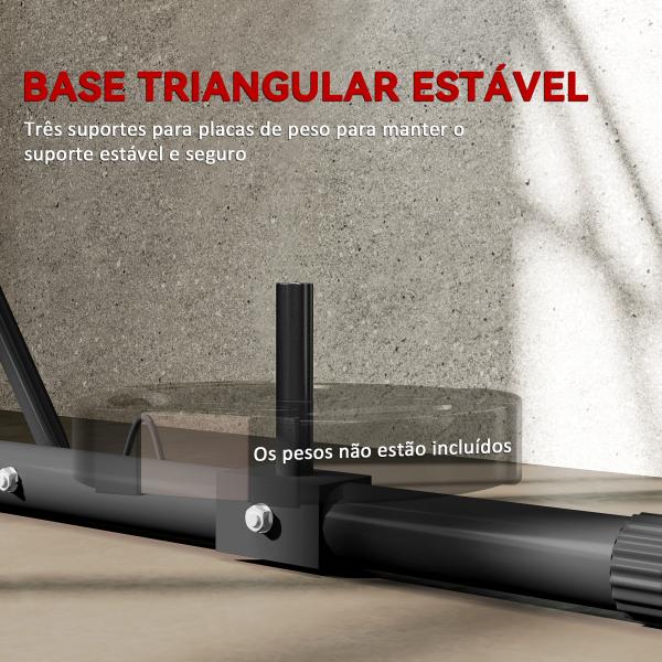 Suporte para Saco de Boxe de Pé Suporte para Saco de Boxe Dobrável com Altura Ajustável 170x90x182 - 225 cm Preto