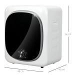 Máquina de Secar Roupa 4 kg 800W com Função Anti - Vincos Esterilização 5 Programas Carga Frontal 48x40x56 cm Branco