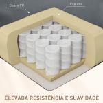 Poltrona de Massagem Reclinável com 2 Zonas de Massagem 8 Programas e 5 Níveis de Intensidade 68x88x98 cm Cinzento