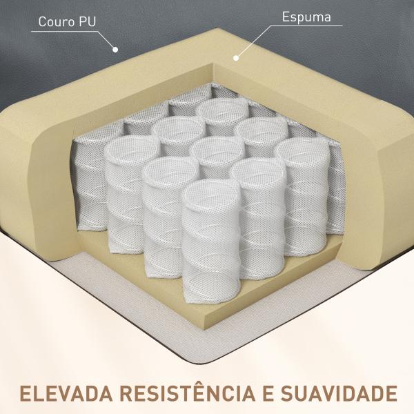 Poltrona de Massagem Reclinável com 2 Zonas de Massagem 8 Programas e 5 Níveis de Intensidade 68x88x98 cm Cinzento