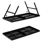 Mesa de Ping Pong Dobrável com Estrutura de Alumínio Portátil para Interior e Exterior 152x76x72 cm Preto