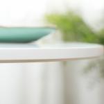 Mesa de Cozinha Redonda Mesa de Jantar Moderna para 2 Pessoas com Base de Aço e Almofadas Antiderrapantes Ø80x75 cm Branco