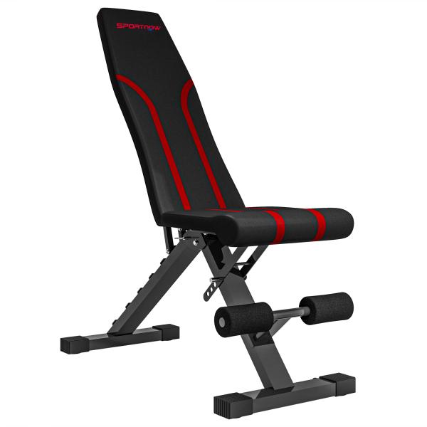 Banco de Abdominais Ajustável Banco de Musculação Dobrável para Treino de Corpo Completo 82x35x42,5 - 107 cm Preto