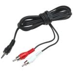 Cabo Jack 3,5mm Macho Stereo - 2 RCA Macho (3 mts)