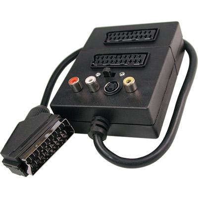 Scart Box 2 Vias + 3 RCA + SVHS c/ Comutador