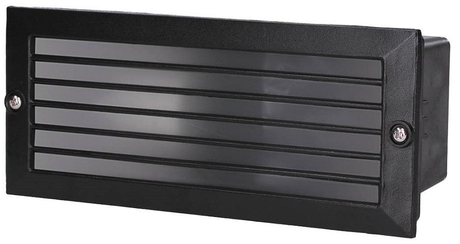 Projector Muro Befale c/ Grelha E27 IP54 p/ Encastrar (Preto) - GSC