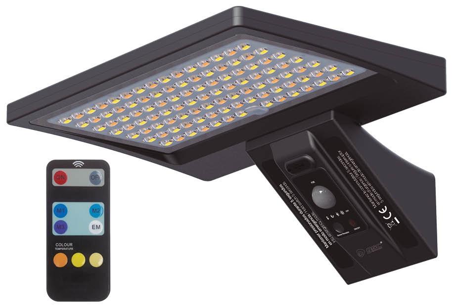 Candeeiro Exterior Solar LED 8W 3000~6000K c/ Sensor Movimento + Crepuscular - GSC