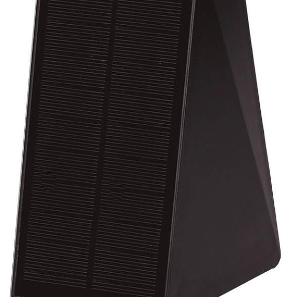 Aplique LED Solar Jankia 2x 2W Branco 4200K 1500mAh c/ Sensor PIR + Crepuscular (Preto) - GSC