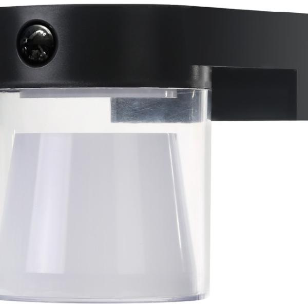 Aplique LED Solar Serie Laconi 4W CCT 3000/4000/6500K 500Lm c/ Sensor + Crepuscular (Preto) - GSC