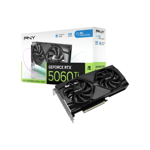 PNY RTX 5060TI OVERCLOCKED DUAL FAN 8GB GRAPHICS CARD