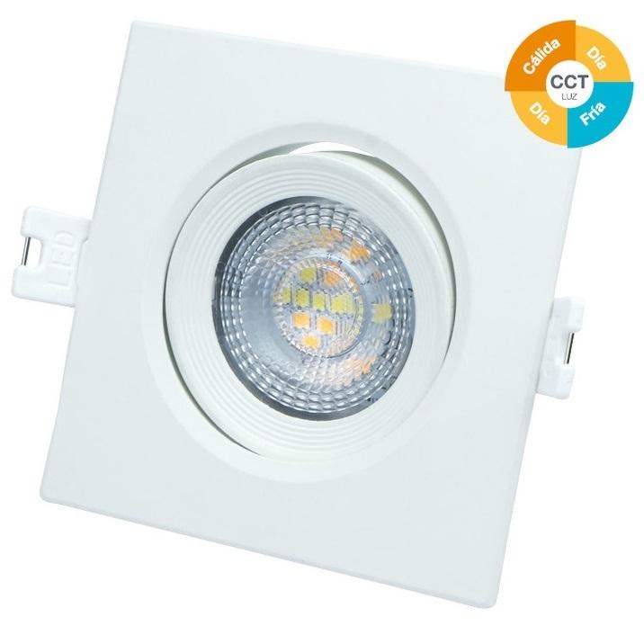 Projector LED Basculante Quadrado p/ Encastrar Série Banok 7W 3000 - 4000 - 6500K (Branco) - GSC