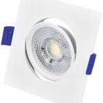 Projector LED Basculante Quadrado p/ Encastrar Série Cumbo 7W 3000K (Branco) - GSC