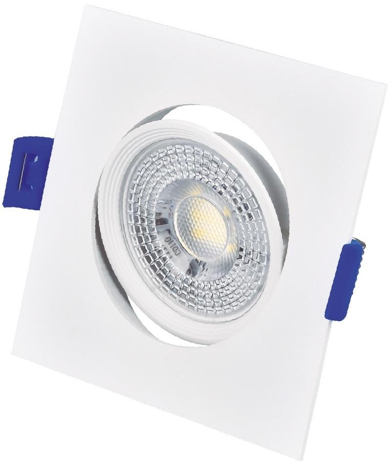Projector LED Basculante Quadrado p/ Encastrar Série Cumbo 7W 4000K (Branco) - GSC