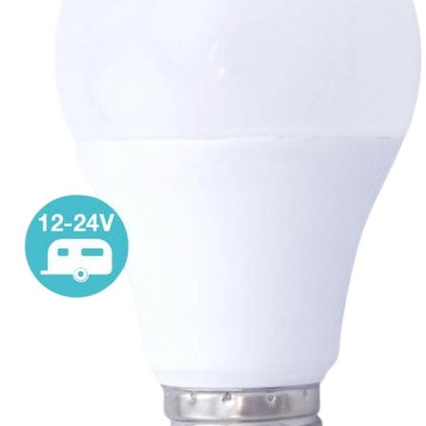 Lampada LED E27 A60 12/24V DC 12W Branco F. 6000K 1160Lm - GSC