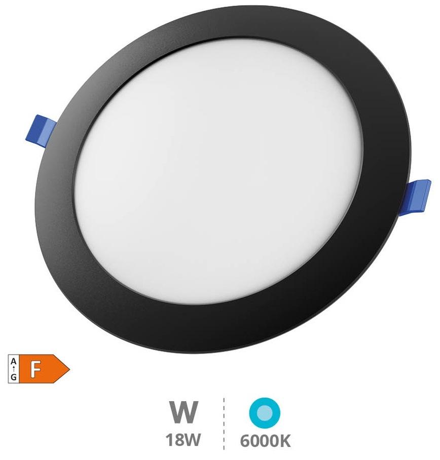 Painel de LED Redondo Belur Ø22,5cm 18W 6500K 1440Lm (Preto) - GSC