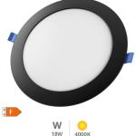 Painel de LED Redondo Belur Ø22,5cm 18W 4000K 1440Lm (Preto) - GSC